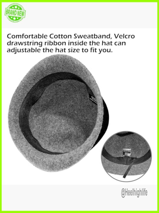 Vintage Wool Cloche Hat Packable Fedora Winter Formal Casual Occasions main image 4